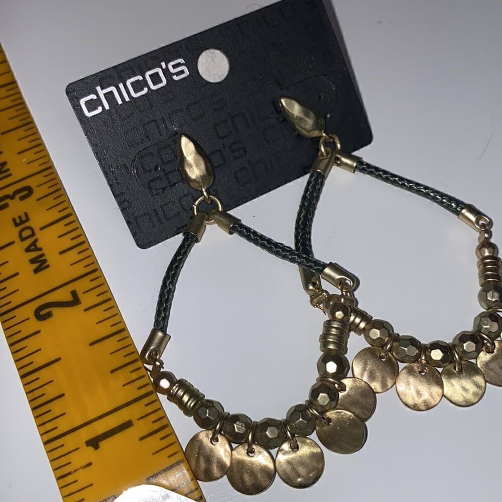 CHICOS Boho Tooled Native Earrings - Picture 6 of 6
